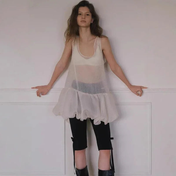 [Overdue Flair] Sheer Bubble Skirt Dress