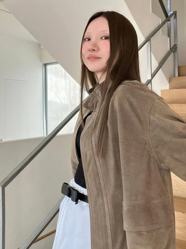[Monoha] Maillard Suede Jacket
